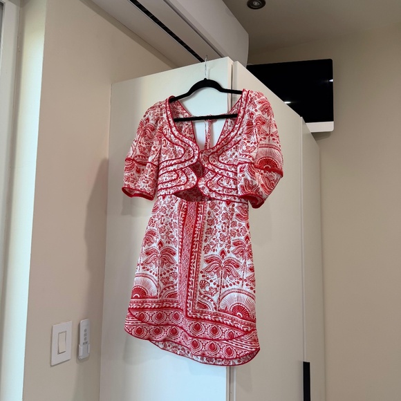 Farm Rio Red River Ride Mini Dress - Picture 4 of 7